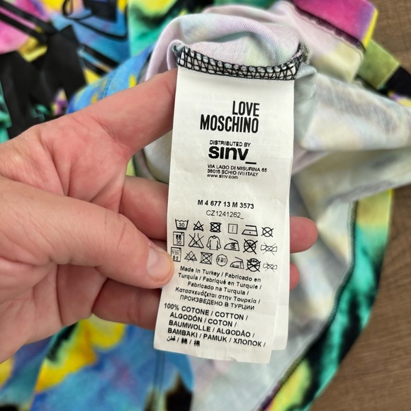 love moschino time warp tropics tie dye tee shirt - Picture 6 of 7